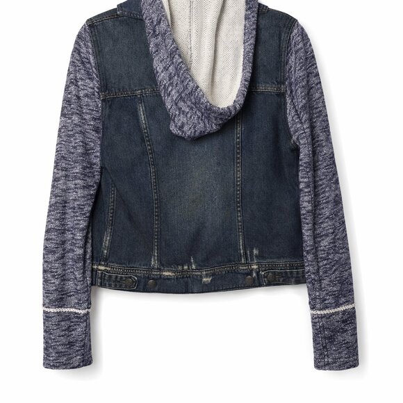 BNWT Free People Denim and knit Jacket - Size M - Retail $209 - Picture 2 of 6